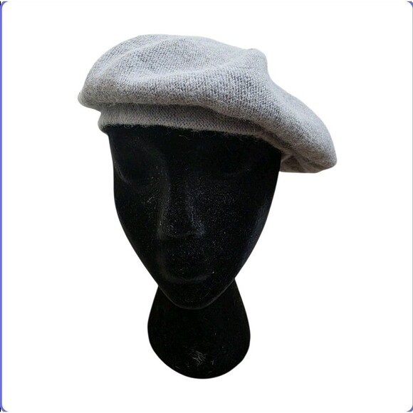 Vintage Gray Beret Wool Unisex Cute French OSFM Adult Handmade(?) Tight Knit EUC - Picture 12 of 14